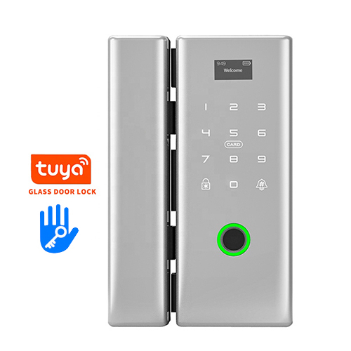 G100 Tuya App Fingerprint Glass Door Lock, Sliding Glass Door Keyless Lock